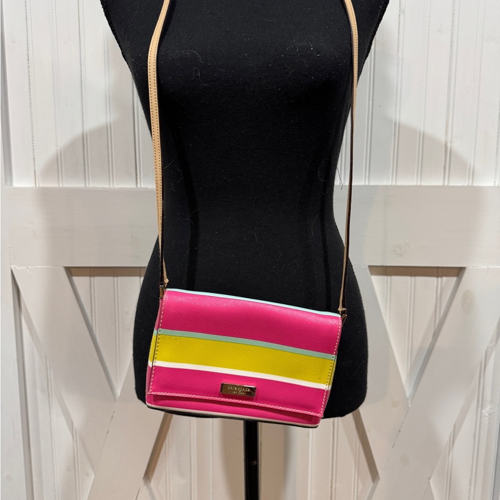Kate Spade Vibrant Pink and Yellow Crossbody Bag